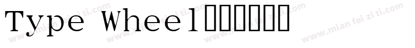 Type Wheel字体转换